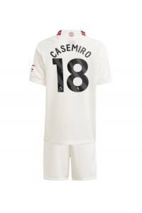 Fotbalové Dres Manchester United Casemiro #18 Dětské Třetí Oblečení 2023-24 Krátký Rukáv (+ trenýrky)